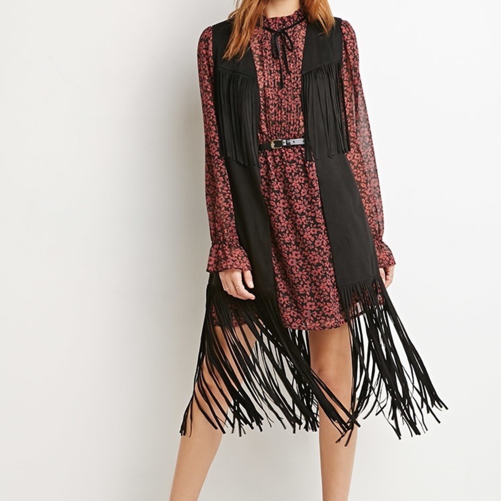 Suede Fringe Vest